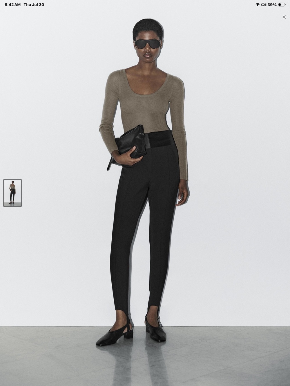 Massimo Dutti Studio Black Skinny Trousers